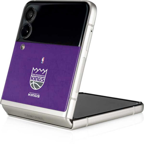 NBA Sacramento Kings Distressed Galaxy Z Flip3 5G Skin
